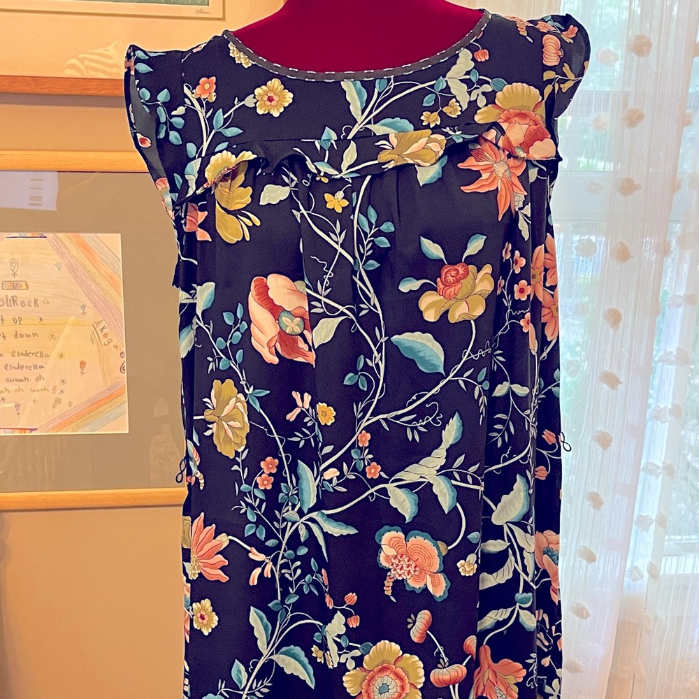 Multicolored Sleeveless Sundress with Scoop Neck for Casual Wear